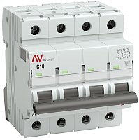 Выключатель автоматический EKF Averes AV-6 4п 10А C 6кА